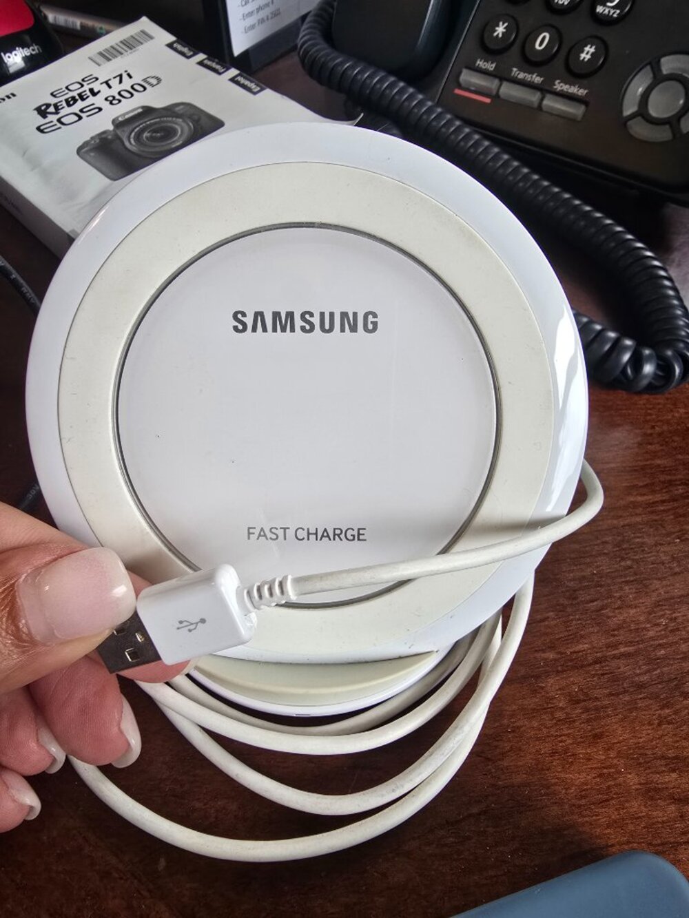 Genuine Samsung Fast Charge Wireless Charging Pad White EP-PN920 Qi Phone Charge